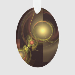 Intimate Connection Abstract Art Acrylic Oval Ornament