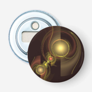 Intimate Connection Abstract Art Button Bottle Opener