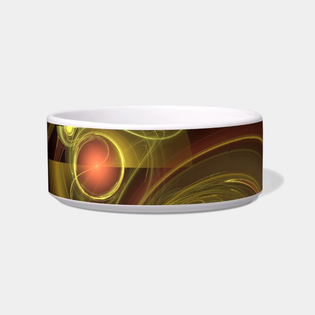 Intimate Connection Abstract Art Cat Bowl (Front)