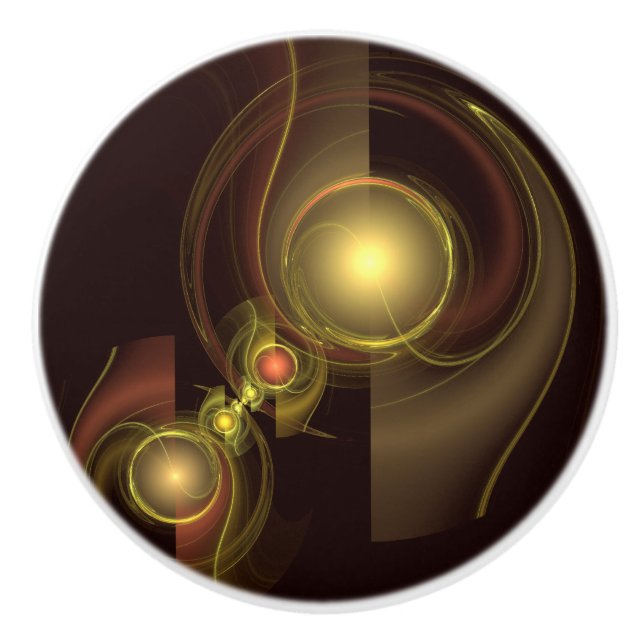 Intimate Connection Abstract Art Ceramic Knob (Front)