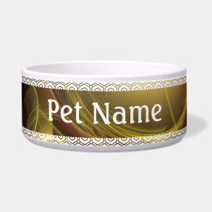 Intimate Connection Abstract Art Dog Bowl