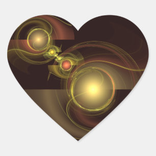Intimate Connection Abstract Art Heart Sticker