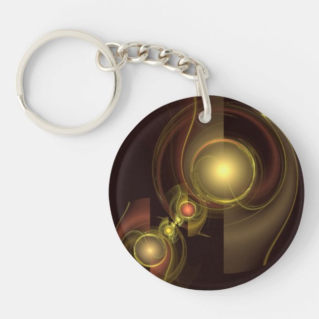 Intimate Connection Abstract Art Key Ring (Front)