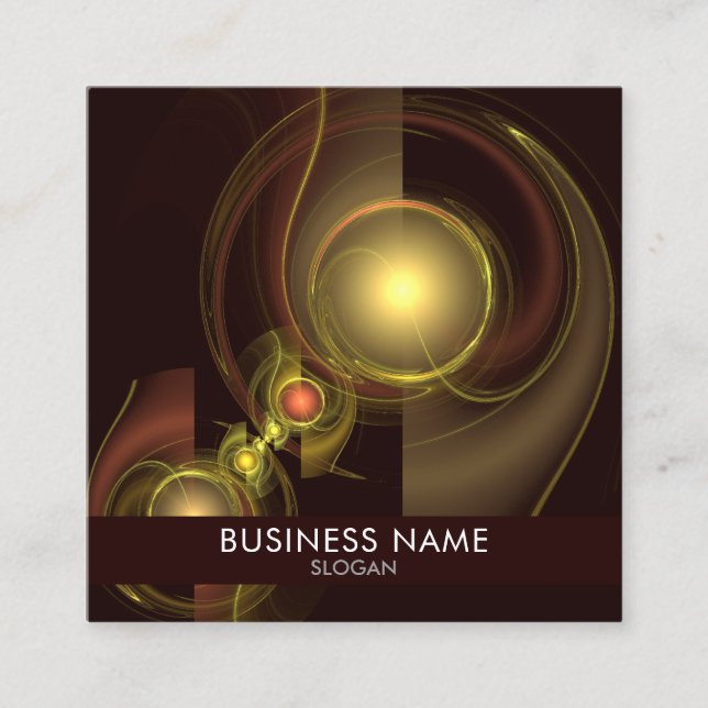 Intimate Connection Abstract Art Professional Square Business Card (Front)