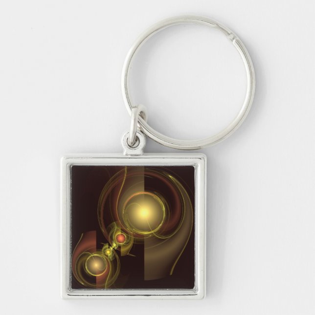 Intimate Connection Abstract Art Small Key Ring (Front)