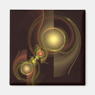 Intimate Connection Abstract Art Square Magnet