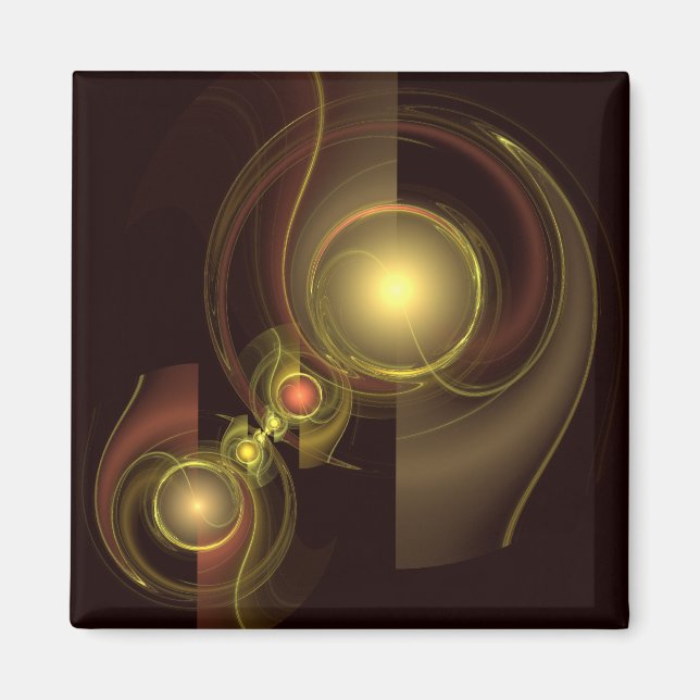 Intimate Connection Abstract Art Square Magnet (Front)