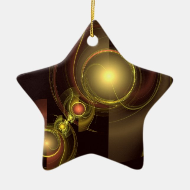 Intimate Connection Abstract Art Star Ornament (Front)