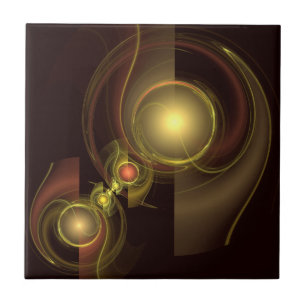 Intimate Connection Abstract Art Tile