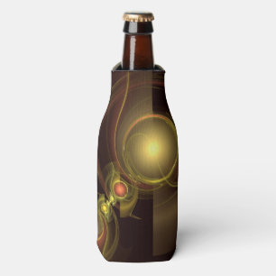 Intimate Connection Golden Energy Abstract Art Bottle Cooler