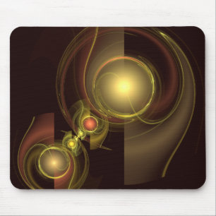 Intimate Connection Golden Energy Abstract Art Mouse Mat