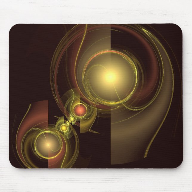 Intimate Connection Golden Energy Abstract Art Mouse Mat (Front)