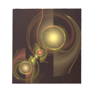 Intimate Connection Golden Energy Abstract Art Notepad