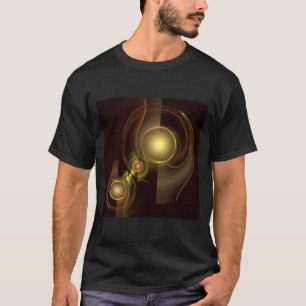 Intimate Connection Golden Energy Abstract Art T-Shirt