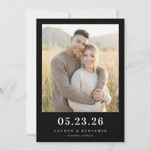 Intimate Earthy Natural Photo Save The Date