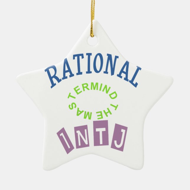 INTJ Rationals Personality Ceramic Tree Decoration (Front)
