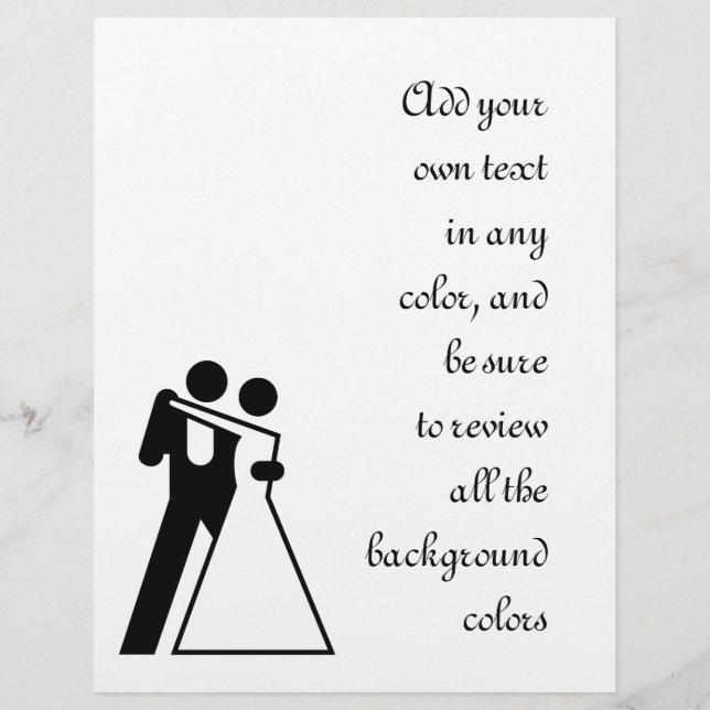 Int'l Sign for Bride & Groom Flyer (Front)