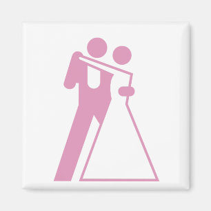 Int'l Sign for Bride & Groom Magnet