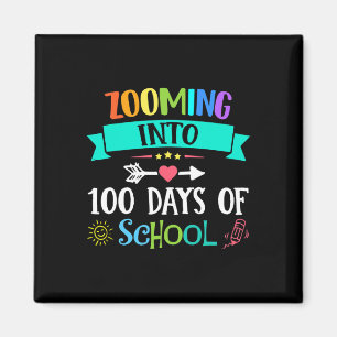 Into 100 Days Of School Teacher Kids Gift Magnet