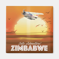 Into Adventure! Zimbabwe travel poster