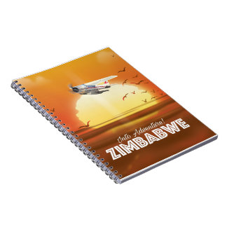 Into Adventure! Zimbabwe travel poster Notebook