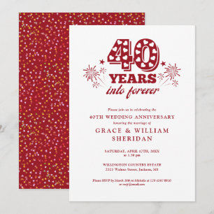 Into Forever 40th Wedding Anniversary Invitation