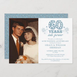 Into Forever 60th Wedding Anniversary Photo Invitation