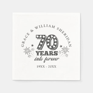 Into Forever 70th Wedding Anniversary Napkin
