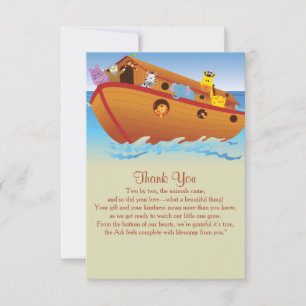 Into The Ark Baby Shower Thank You Card