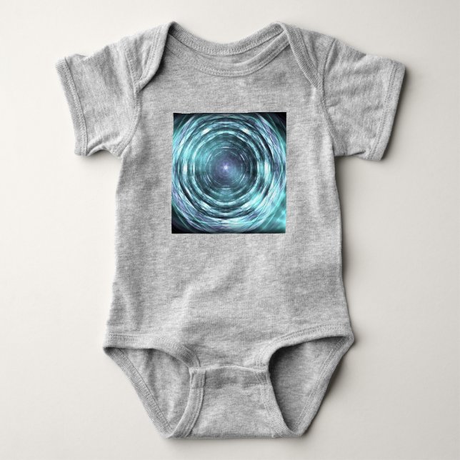 Into the black hole baby bodysuit (Front)