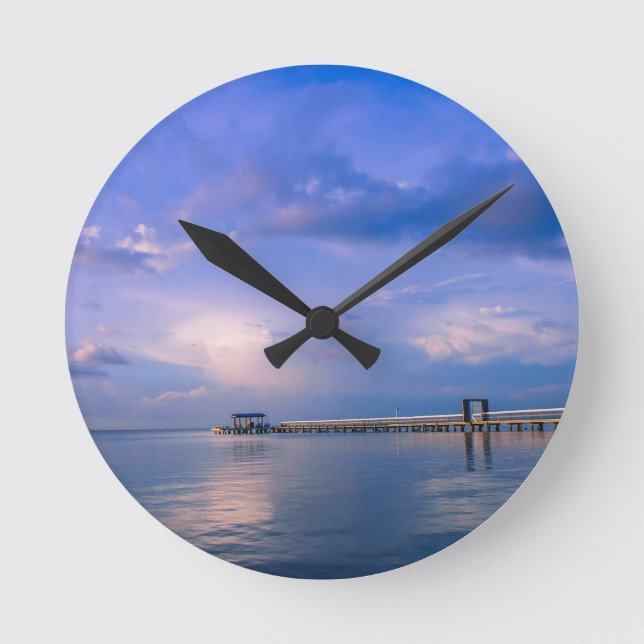 Into the Blue Round Clock (Front)