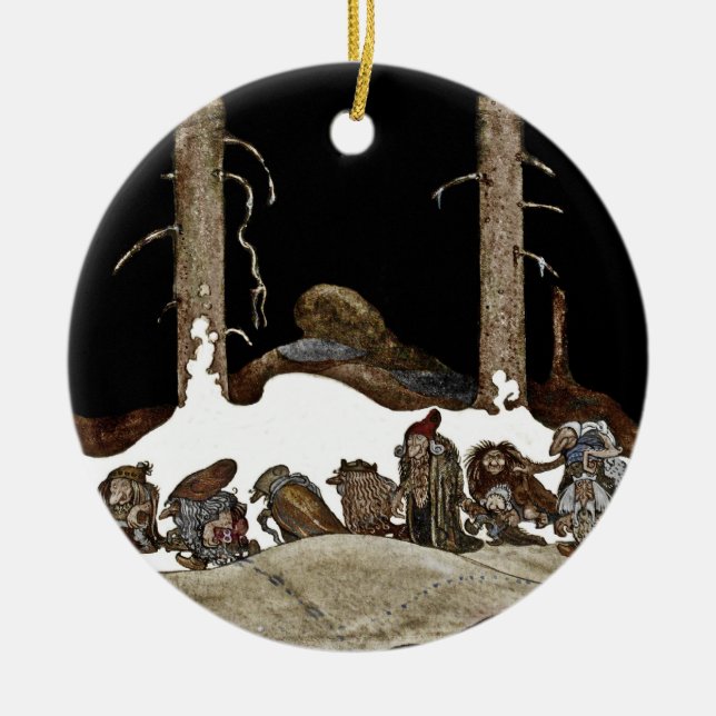Into the Christmas Night - Ceramic Tree Decoration (Front)