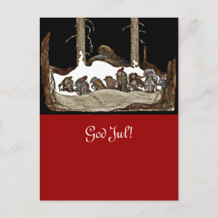 Into the Christmas Night - Holiday Postcard