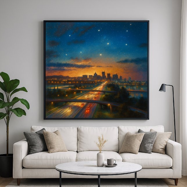 Into The City - Pastel Painting Style Cityscape Poster (Creator Uploaded)