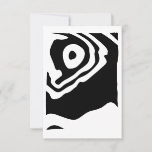 Into the Deep: Abstract Black & White Card