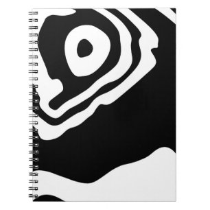 Into the Deep: Abstract Black & White Notebook