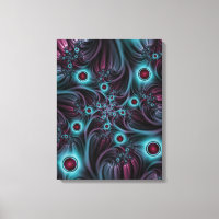Into the Depth Blue Pink Abstract Fractal Art