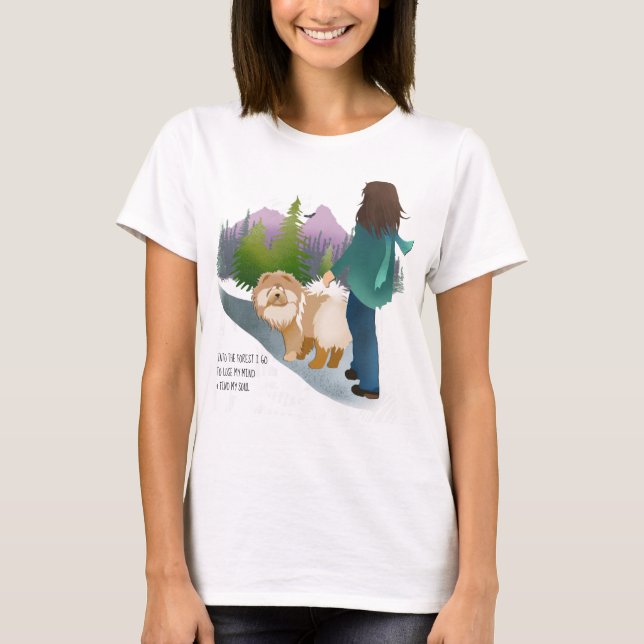 INTO THE FOREST I GO -  Chow Teeshirt-white TShirt (Front)