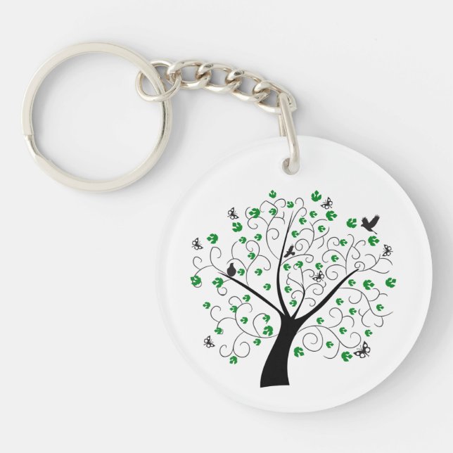 Into the Forest I Go John Muir Quote Key Ring (Front)