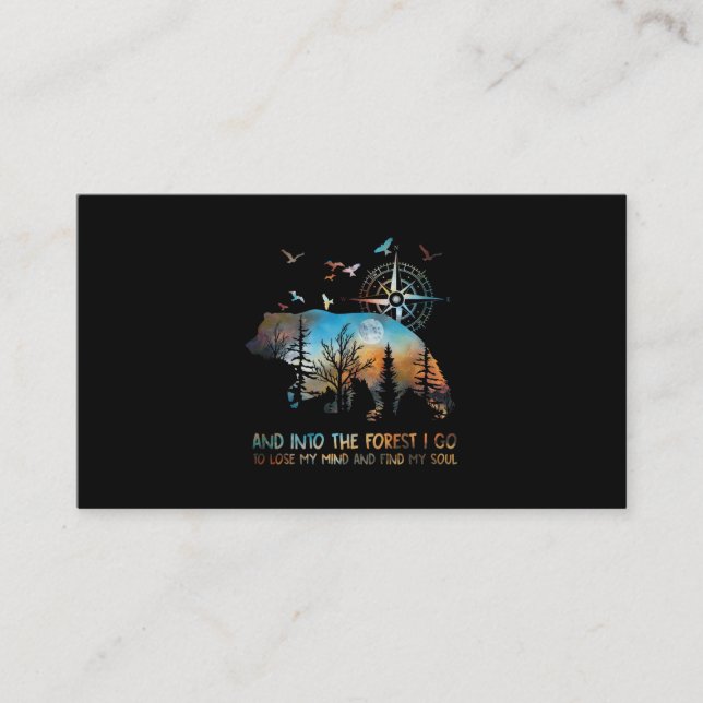 Into The Forest I Go Lose My Mind Business Card (Front)