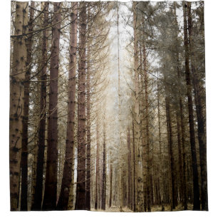 INTO THE FOREST SHOWER CURTAIN