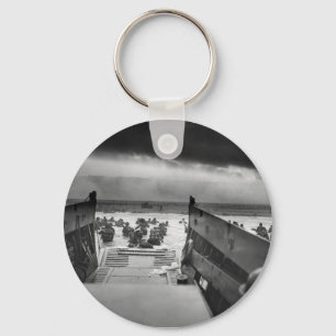 Into The Jaws Of Death LCVP World War II Omaha Key Ring