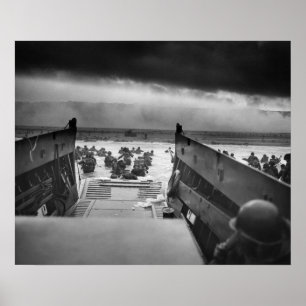Into The Jaws Of Death LCVP World War II Omaha Poster