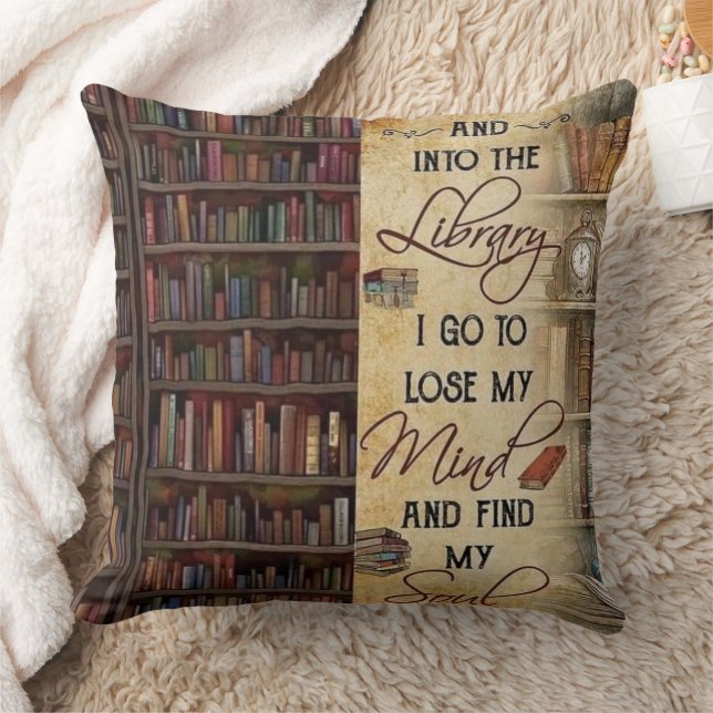 Into the Library I Go Cushion (Blanket)