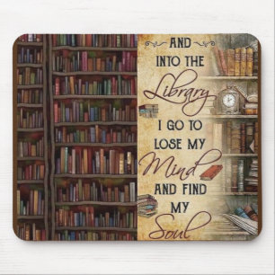 Into the Library I Go Mouse Mat