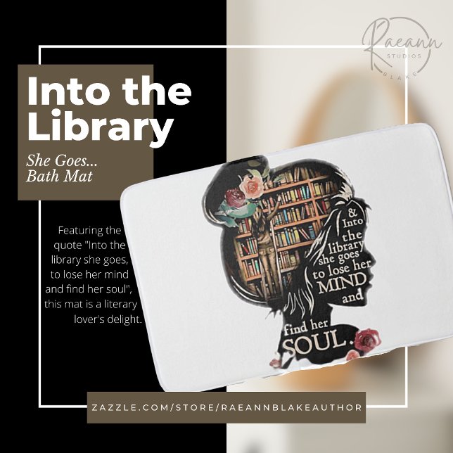 Into the Library She Goes Bath Mat (Creator Uploaded)