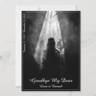 Into the Light - Goodbye My Dear Memorial Card