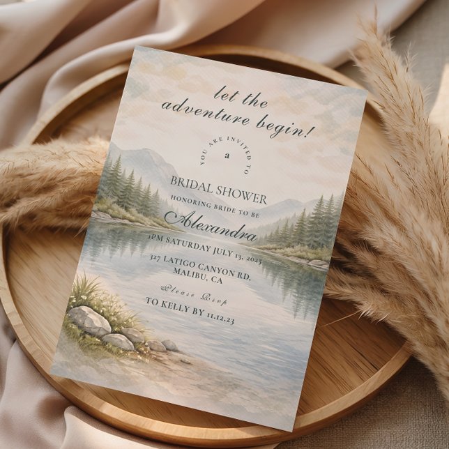 Into The Mountains Bridal Shower Invitation (Creator Uploaded)