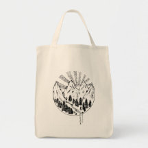 Into the Mountains Grocery Tote