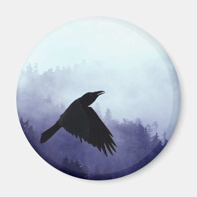 INTO THE MYSTIC Crow & Forest Magnet (Front)